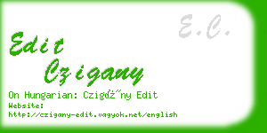 edit czigany business card